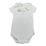 Calamaro Body Mezza Manica Tinta Unita con Colletto per Bambina 19109J BIANCO CALAMARO 