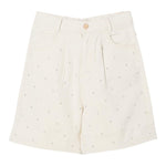 Michael Kors Short In Denim tinta unita con Applicazioni Beige per Bambina R30341 BEIGE MICHAEL KORS 