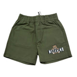 Moschino Short Tinta Unita con Stampa per Neonata MUQ01N VERDE MOSCHINO 
