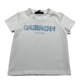 Daniele Alessandrini T-Shirt Girocollo Tinta Unita con Logo per Neonato 1296M0933 BIANCO DANIELE ALESSANDRINI 