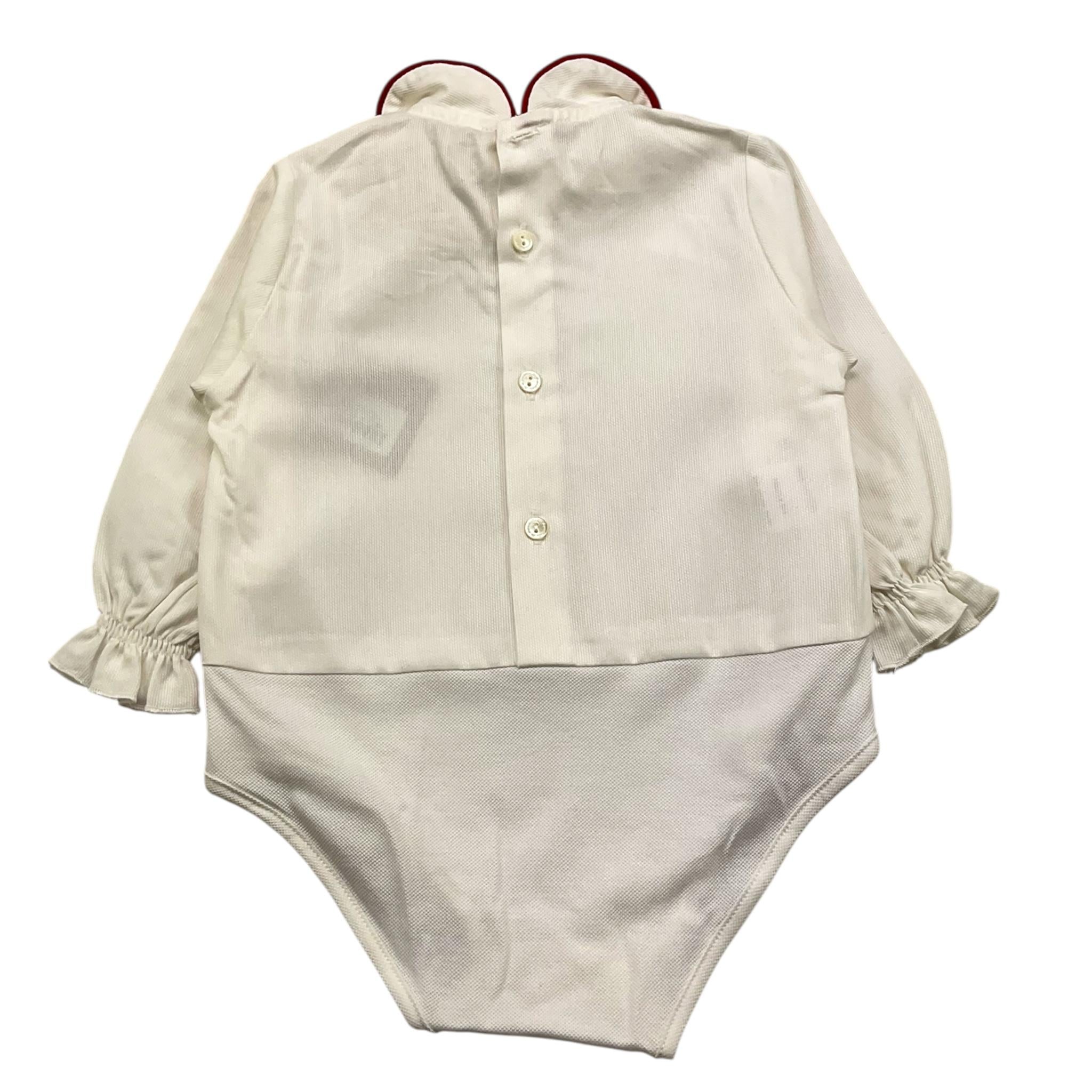 LA STUPENDERIA body camicia manica lunga tinta unita con collett Bianco per Neonata TBBD54 BIANCO LA STUPENDERIA 