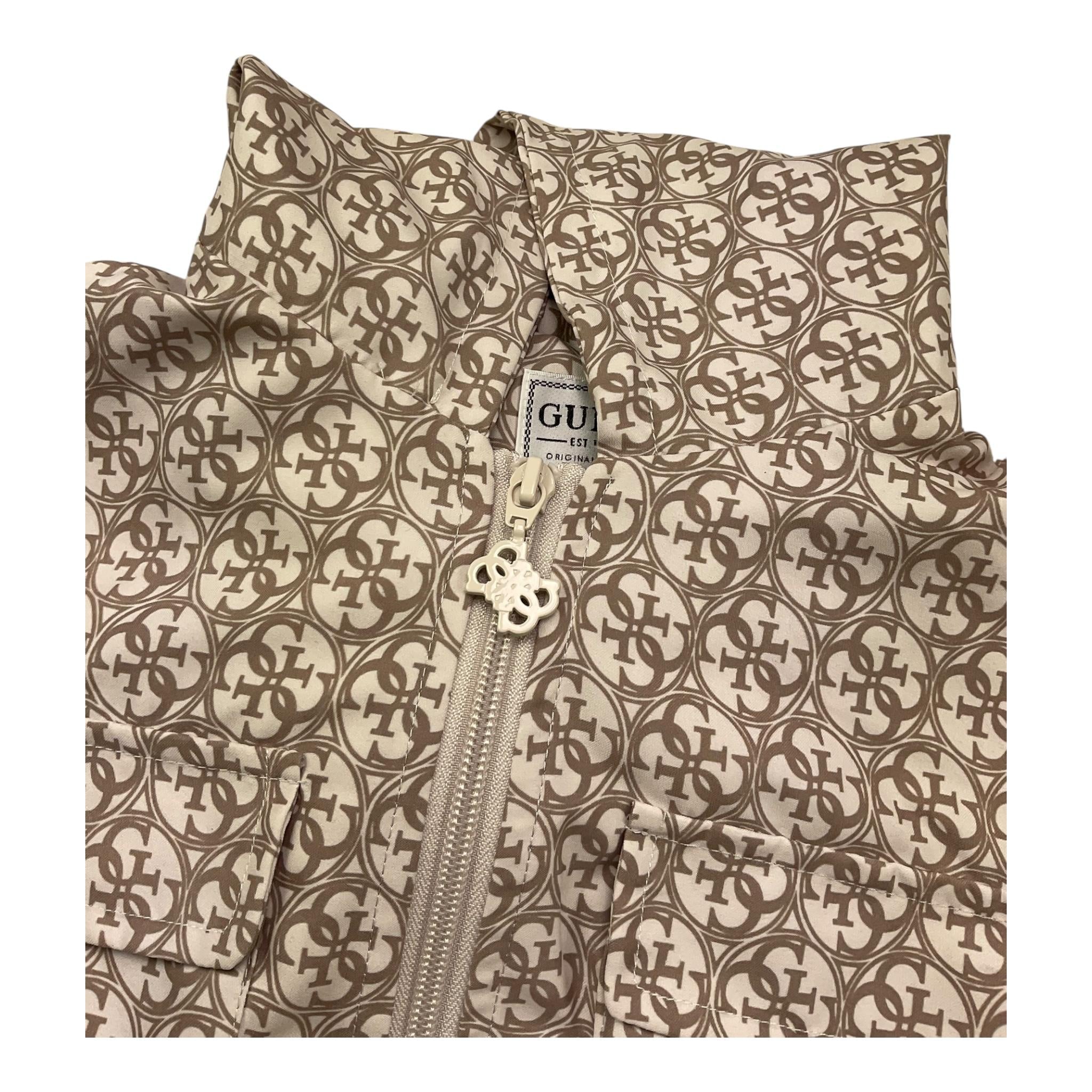 Guess Felpa Chiusa con Cappuccio Tinta Unita con Stampe Logo per Bambina J5RQ03WH2K0 BEIGE GUESS 