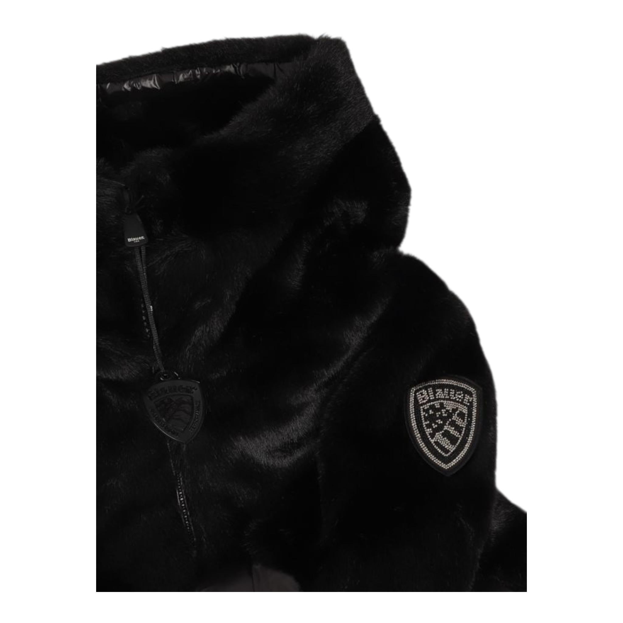 BLAUER giubbino tinta unita con pelliccia Nero per Neonata 24WBLGC02527N NERO BLAUER 