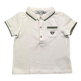 Tartine Et Chocolat Polo Mezza Manica Tinta Unita Con Profili In Contrasto Bianco/Verde Per Neonato