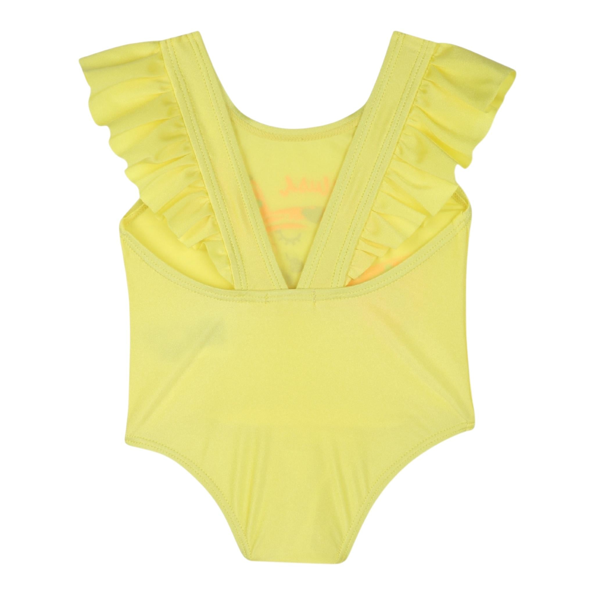 Billieblush Costume Un Pezzo Tinta Unita con Ricami per Neonata U20834 GIALLO BillIEBLUSH 