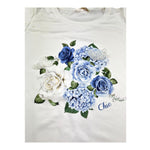 Monnalisa T-Shirt Girocollo Tinta Unita con Stampa per Bambina 717607SG BIANCO MONNALISA 