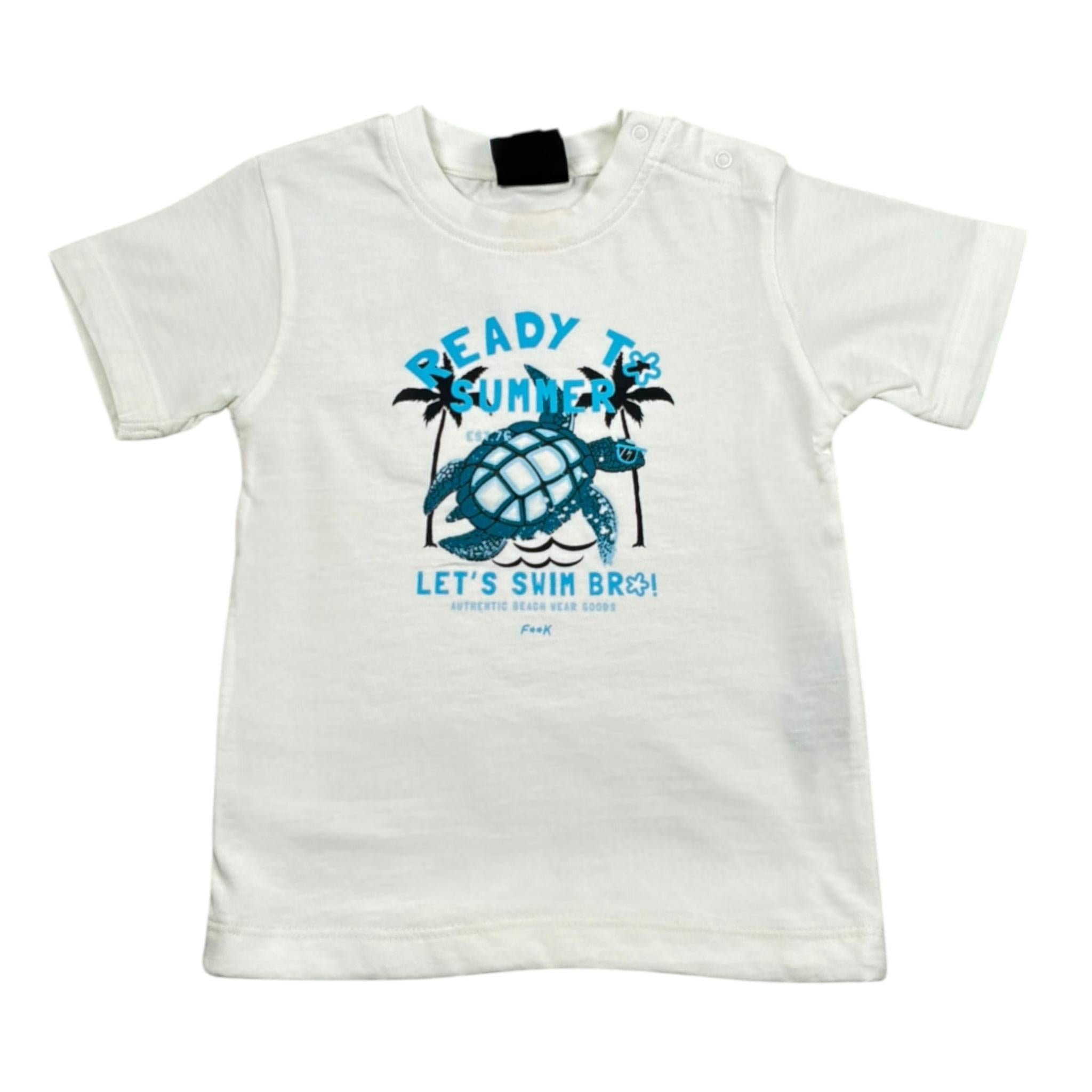 F**K T-Shirt Girocollo Tinta Unita con Stampa per Neonato FJ2460053WH BIANCO F**K 