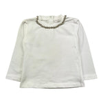 U+è BY MISS GRANT shirt tinta unita girocollo cn strass Bianco per Bambina UE1569 BIANCO U+è BY MISS GRANT 