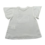 M+E' T-Shirt Girocollo tinta unita con Stampa Bianco per Bambina UE1276J BIANCO M+E' 