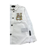 John Richmond Camicia Manica Lunga Tinta Unita con Logo per Bambino RIP25056CA BIANCO JOHN RICHMOND 