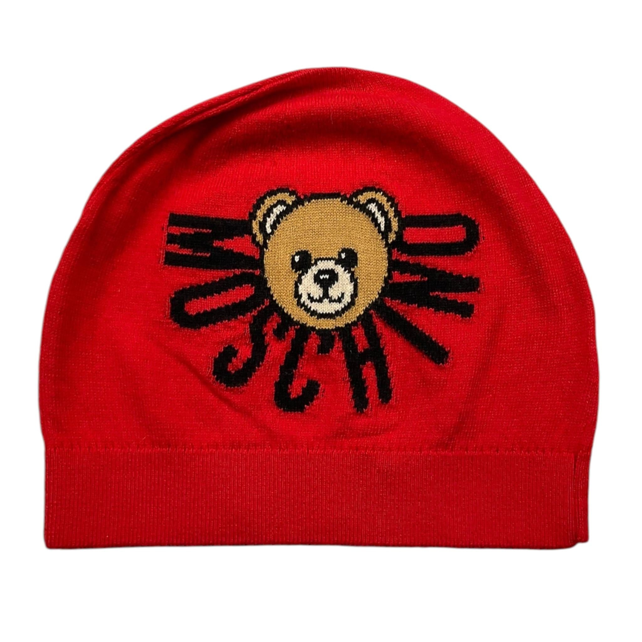 MOSCHINO cappello tinta unita con stampa Rosso per Bambino HUX02Q ROSSO MOSCHINO 