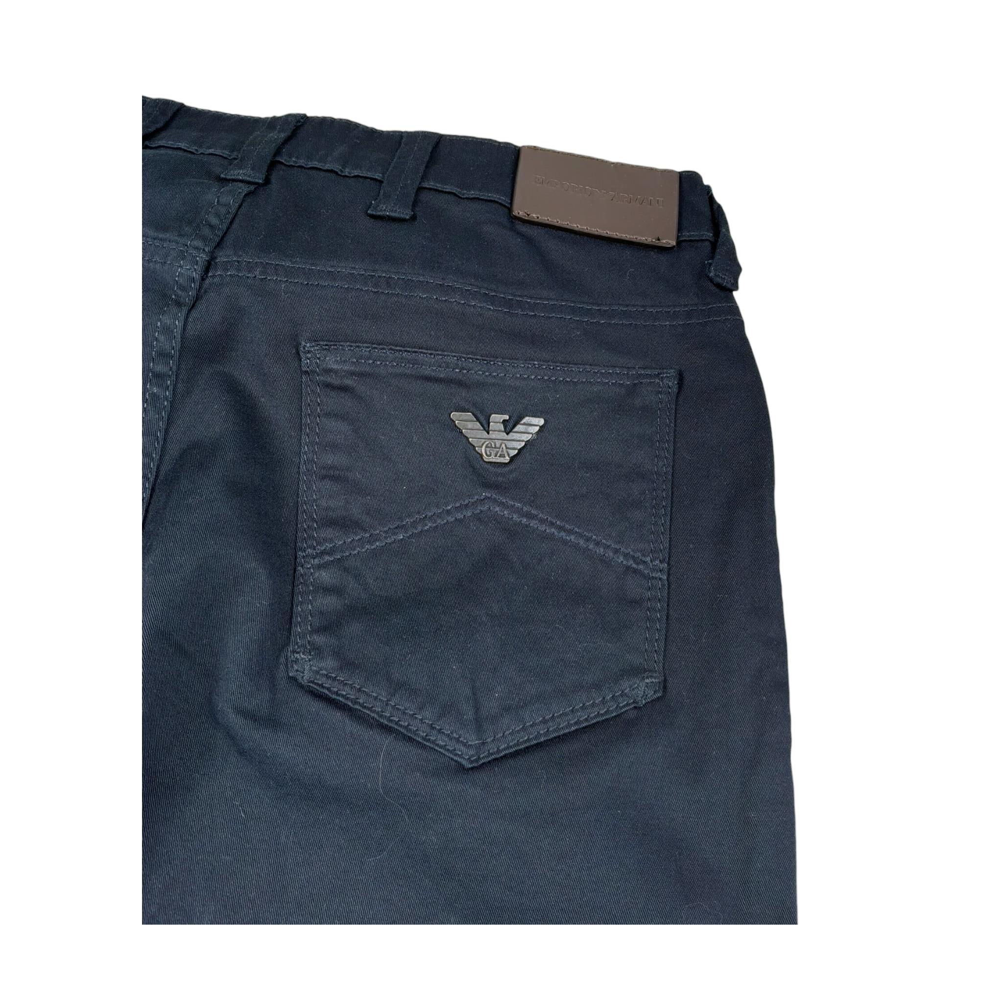 Emporio Armani Pantalone Tinta Unita con Logo per Bambino 8N4J06X BLU EMPORIO ARMANI 