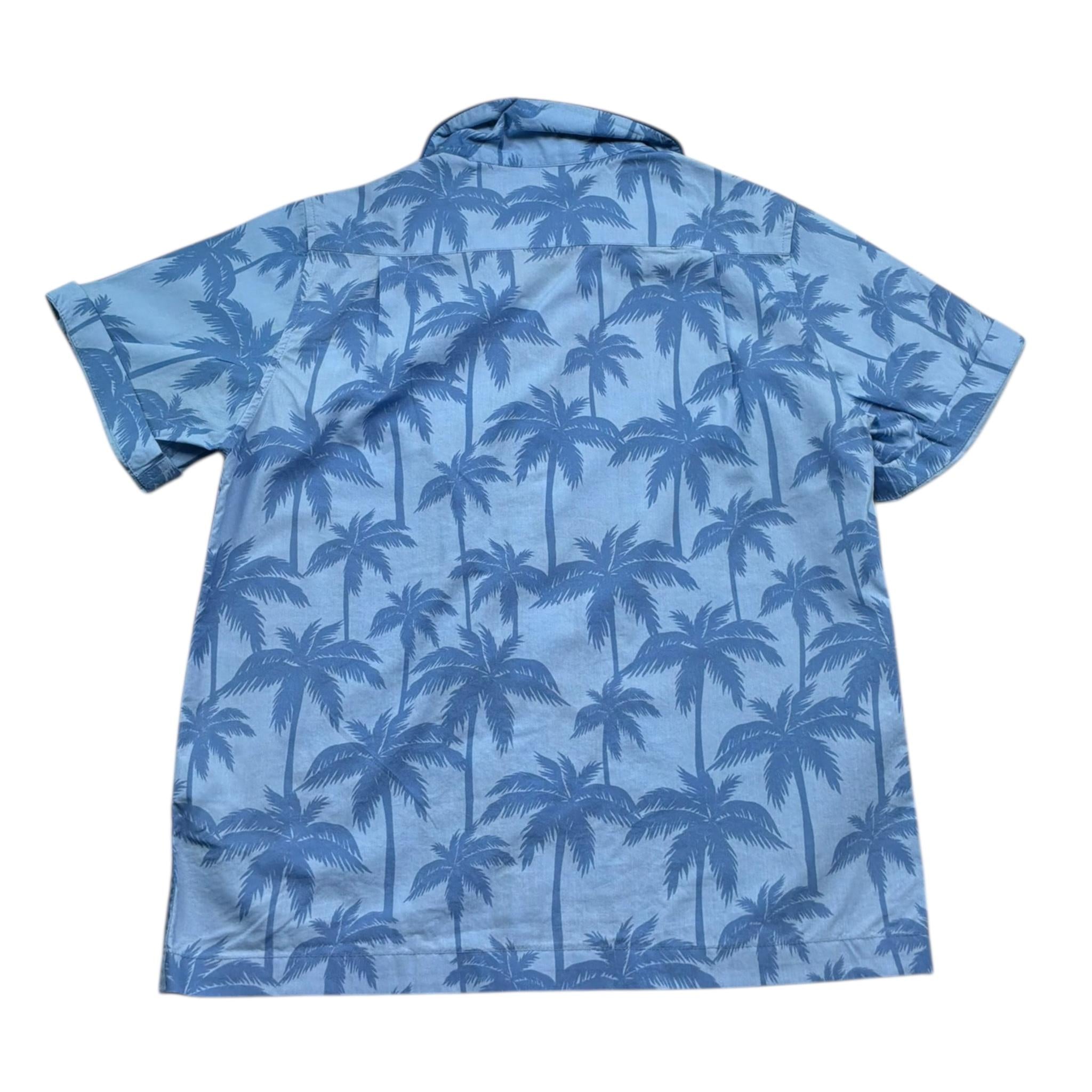 Saint Barth Camicia Mezza Manica Tinta Unita con Fantasia per Bambino 00952L AZZURRO SAINT BARTH 