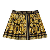 Versace Gonna Tinta Unita Con Fantasia Nero Per Bambina