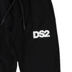 Dropseason2 Pantalone Tuta Tinta Unita con Stampa per Bambino SS25K027 NERO DROPSEASON2 