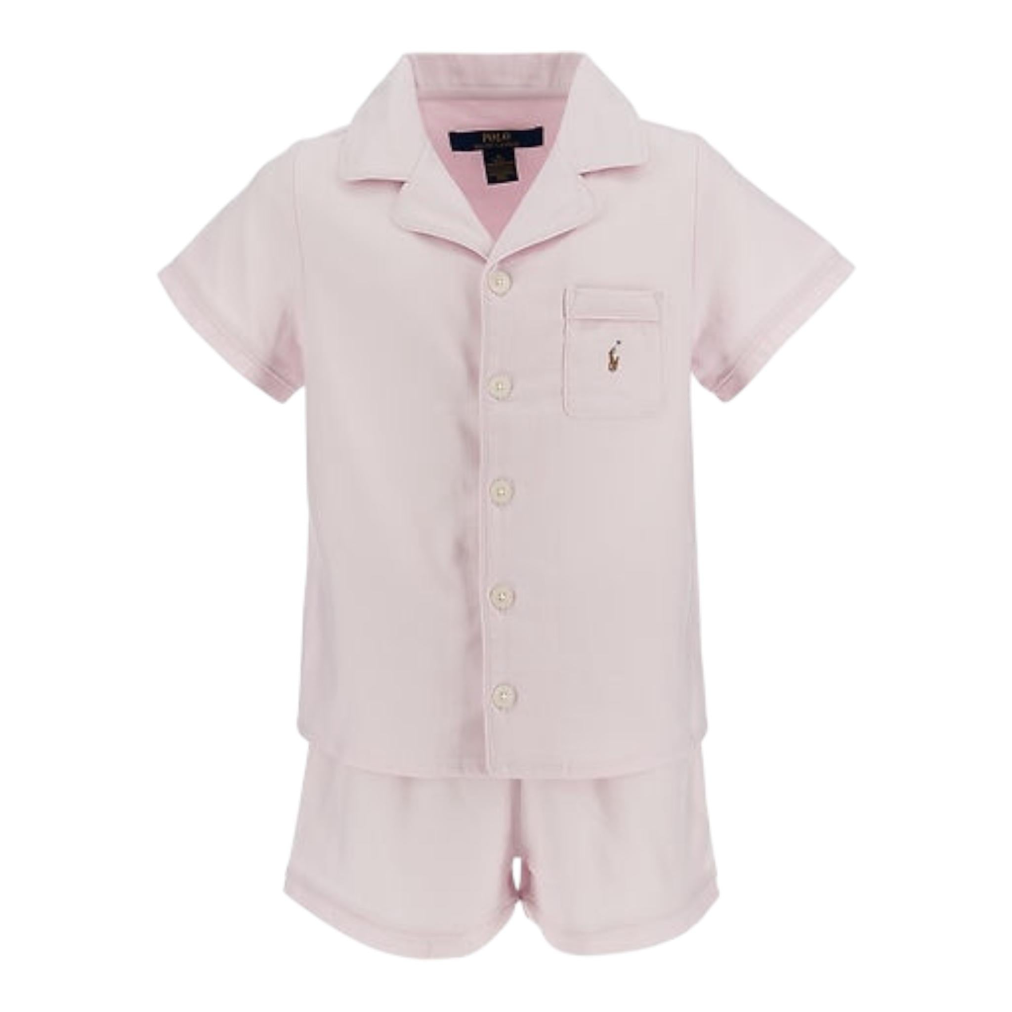 Ralph Lauren Completo 2 Pezzi Pigiama T-Shirt-Shorts per Bambina 4P0145 ROSA RALPH LAUREN 