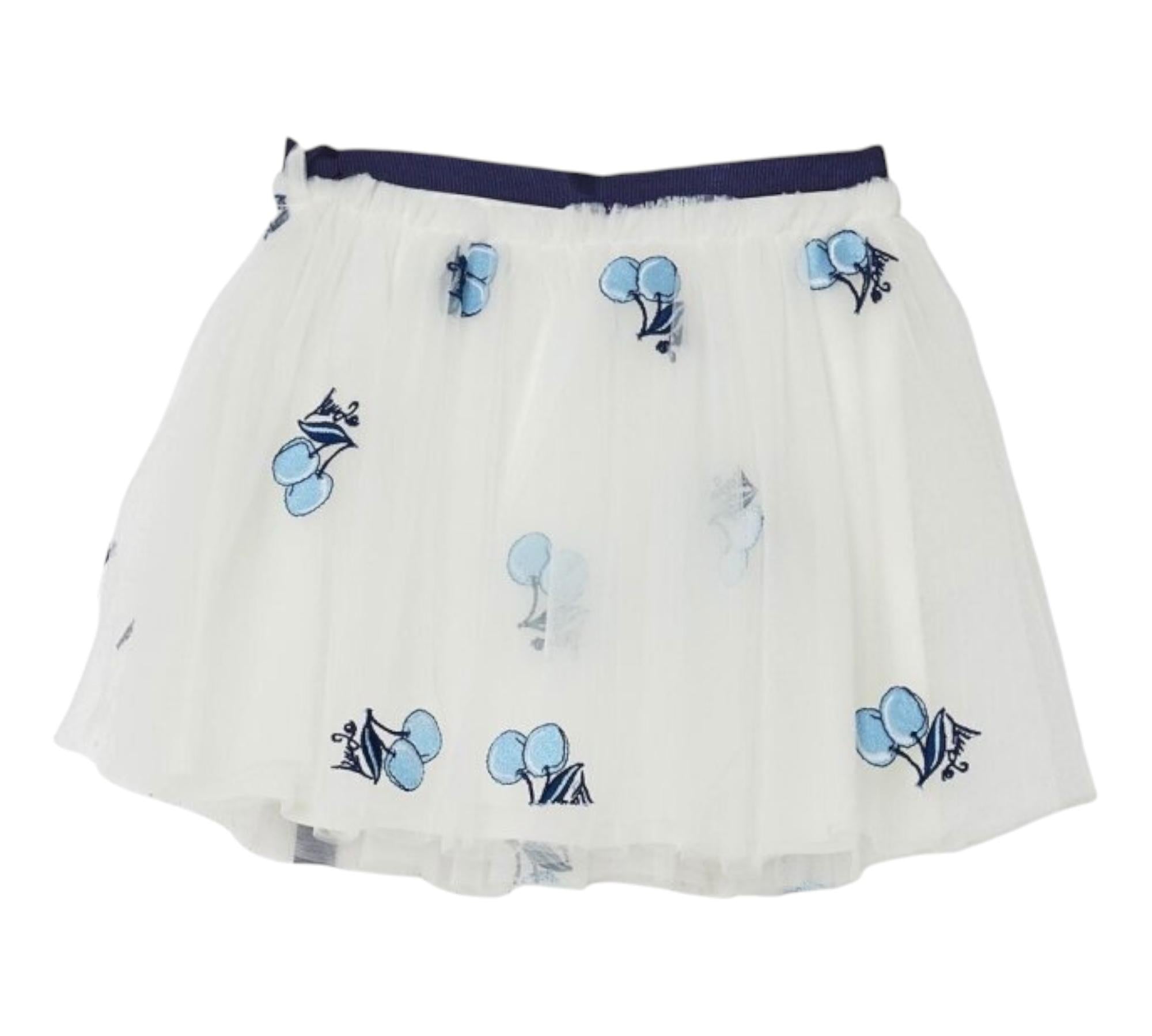 Liu Jo Gonna Tinta Unita In Tulle con Ricami per Neonata KA5043N BIANCO LIU JO 