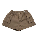 Dusty Color Short Tinta Unita con Elastic In Vita per Bambina DJWS5015SH MARRONE DUSTY COLOR 