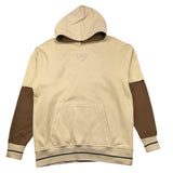 YES LONDON felpa chiusa con cappuccio tinta unita con maniche in contrasto Panna per Bambino JR5063 PANNA YES LONDON 