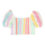Saint Barth Top Mezza Manica Stampa Fantasia per Bambina DELIA MULTICOLOR SAINT BARTH 