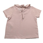 Petit Bateau T-Shit tinta unita con Colletto Rosa per Neonata TBSPE ROSA PETIT BATEAU 
