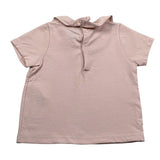 Petit Bateau T-Shit tinta unita con Colletto Rosa per Neonata TBSPE ROSA PETIT BATEAU 
