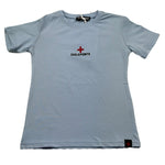 Zu+Elements T-Shirt Girocollo Tinta Unita con Logo per Bambino ZU218 AZZURRO ZU+ELEMENTS 