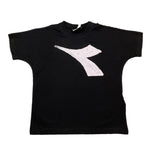 Diadora T-Shirt Girocollo Tinta Unita con Logo per Neonato S4DIBBTH065N NERO DIADORA 