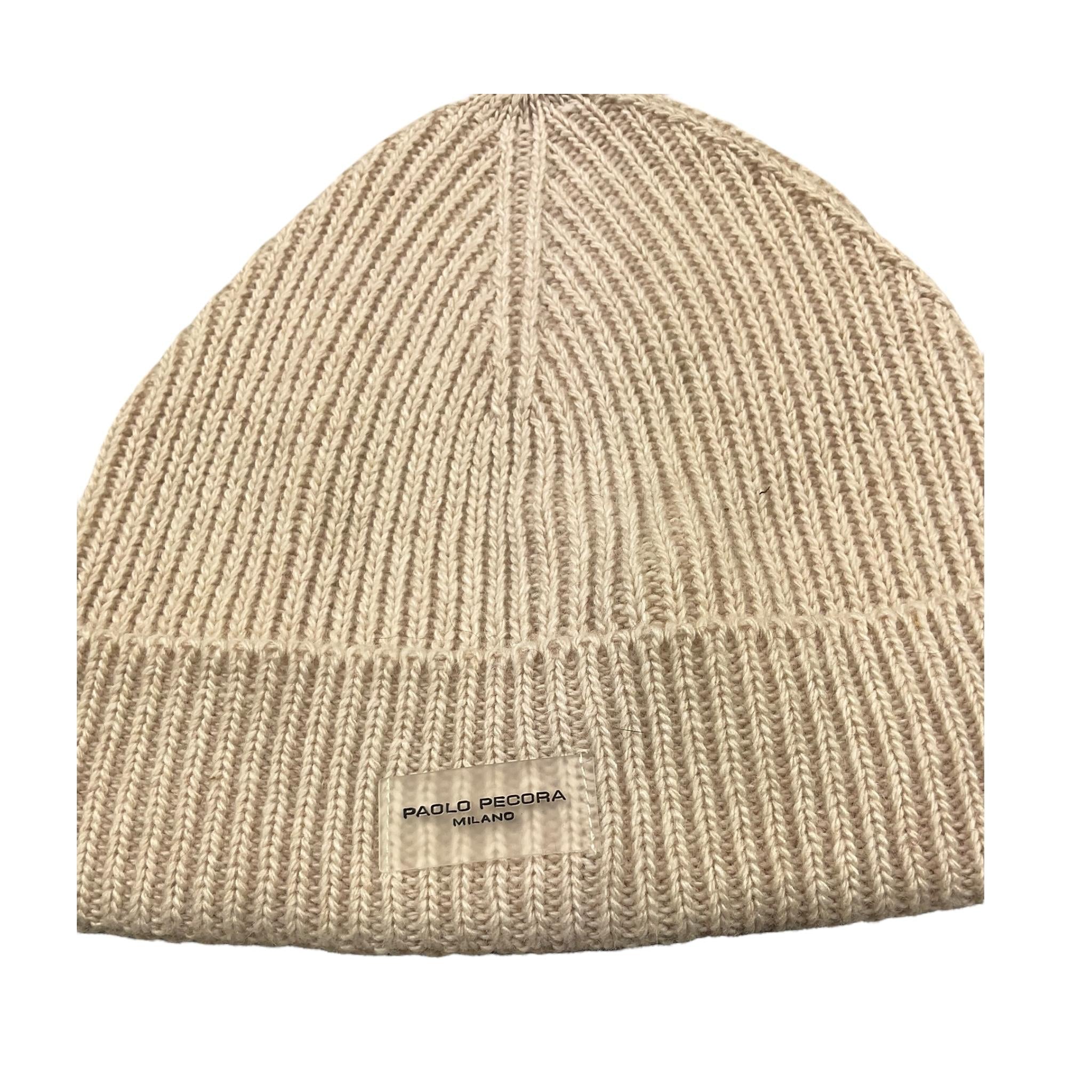 PAOLO PECORA cappello tinta unita con logo Panna per Bambino PP4162 PANNA PAOLO PECORA 