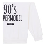 DOLCE & GABBANA felpa tinta unita girocollo con stampa Bianco per Bambino L5JW5D BIANCO DOLCE & GABBANA 