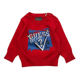 GUESS maglia girocollo tinta unita con stampa Rosso per Neonato N4YR03Z2VV0 ROSSO GUESS 