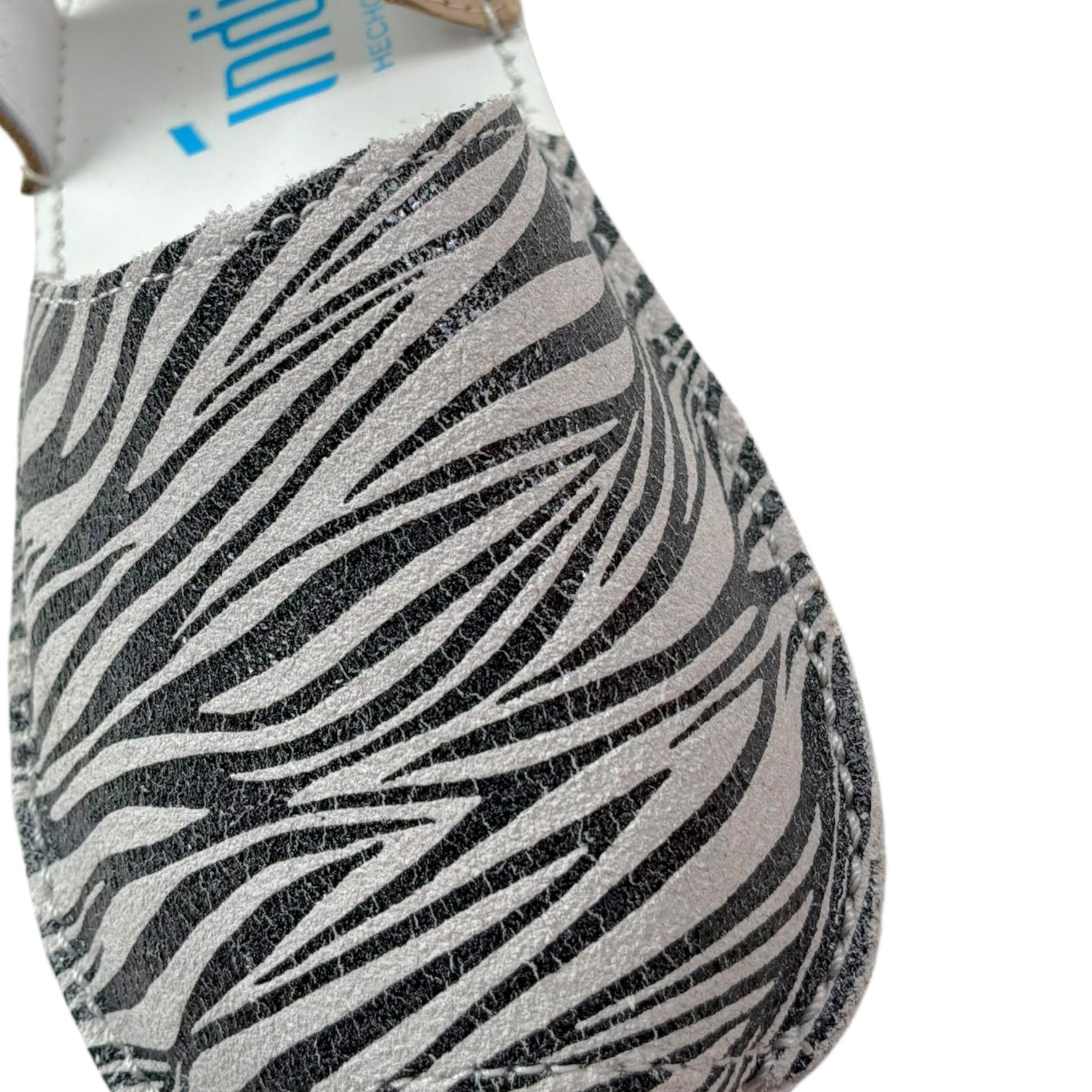 Indice Sandalo tinta unita Zebrato Bianco per Neonata 317 BIANCO INDICE 