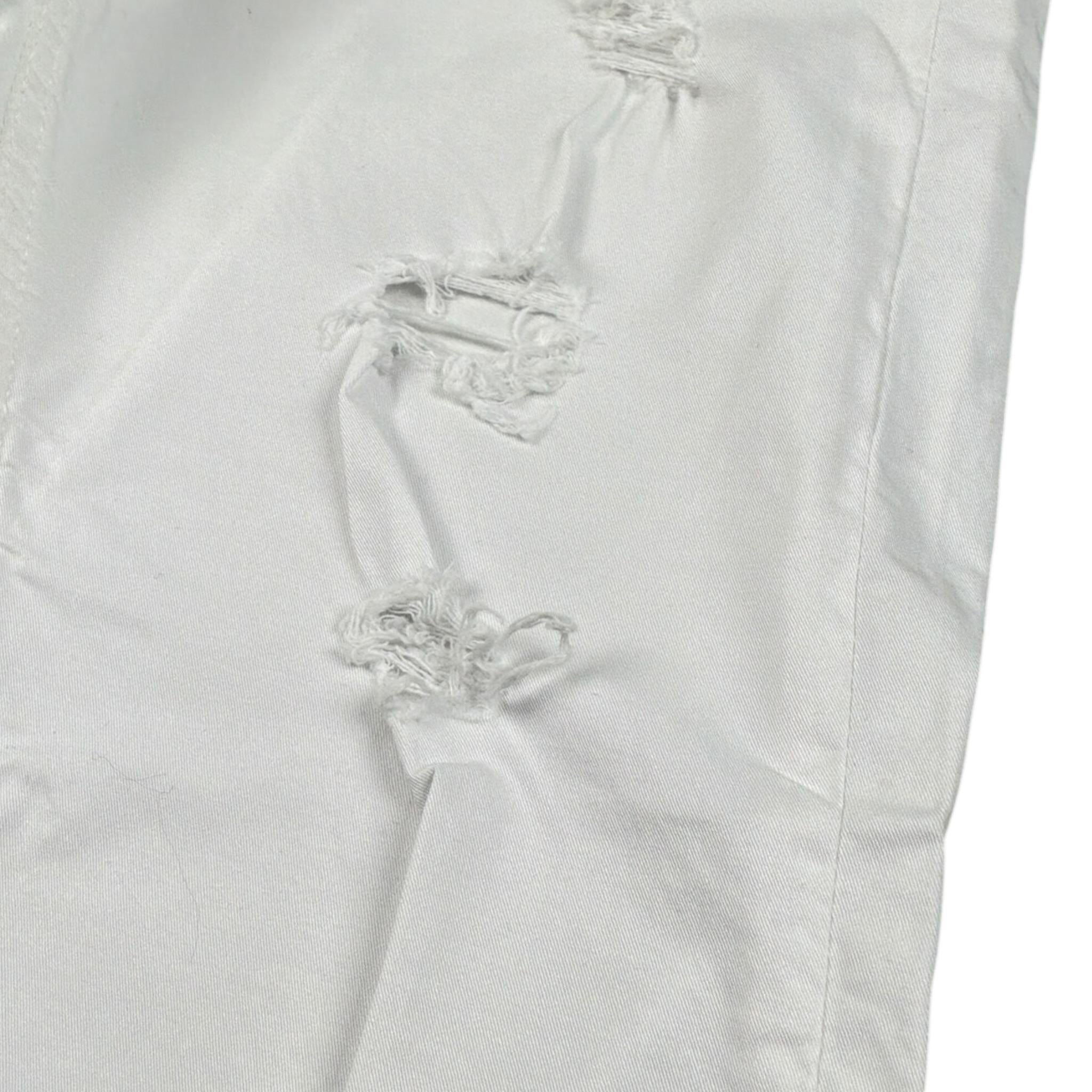 Clochard Jeans tinta unita con Strappi Bianco per Bambino 008 BIANCO CLOCHARD 