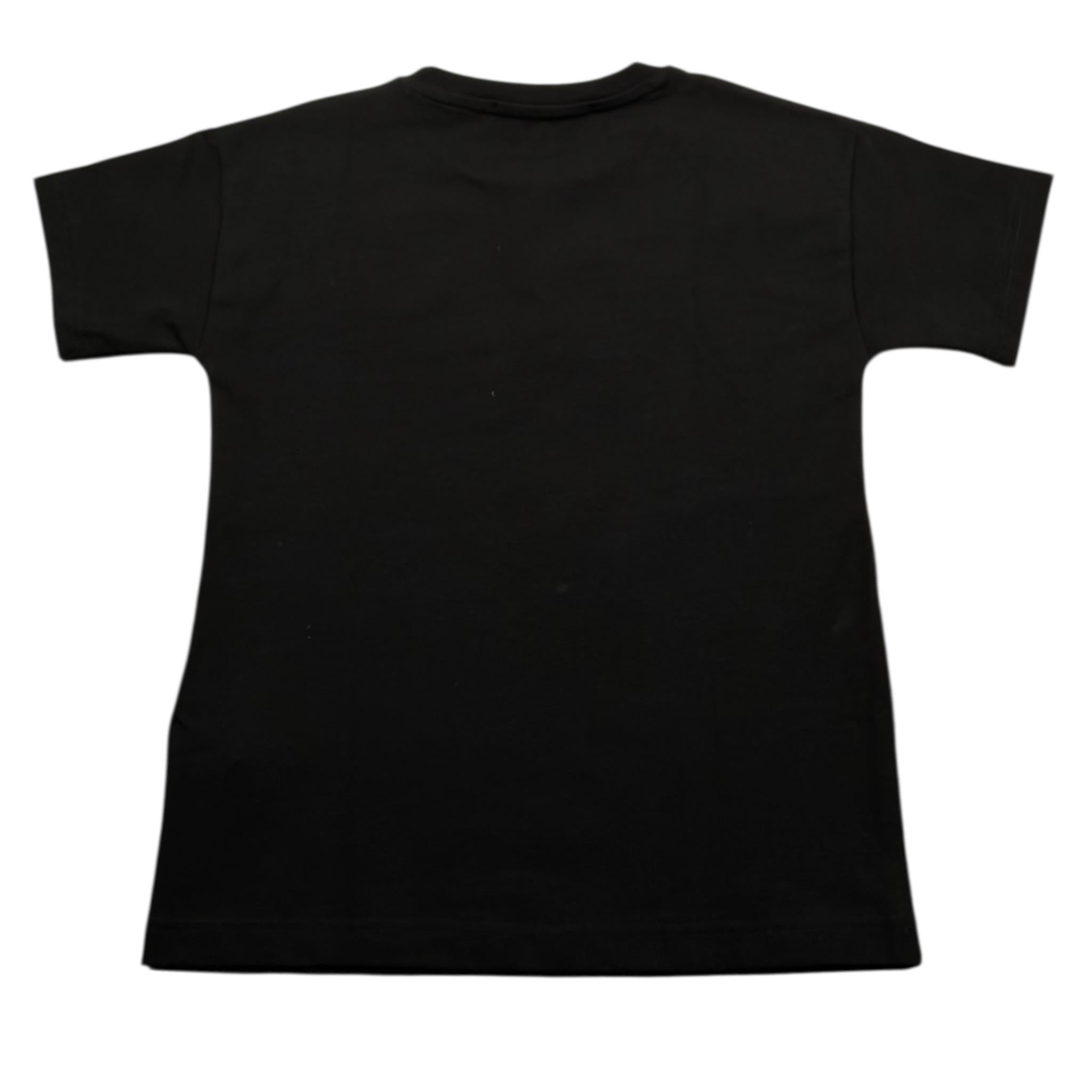 Hinnominate T-Shirt Girocollo Tinta Unita con Stampa per Bambino 3636M00012 NERO HINNOMINATE 