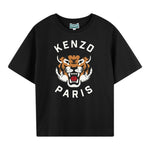 Kenzo T-Shirt Girocollo Tinta Unita con Stampe per Bambina K61137X NERO KENZO 