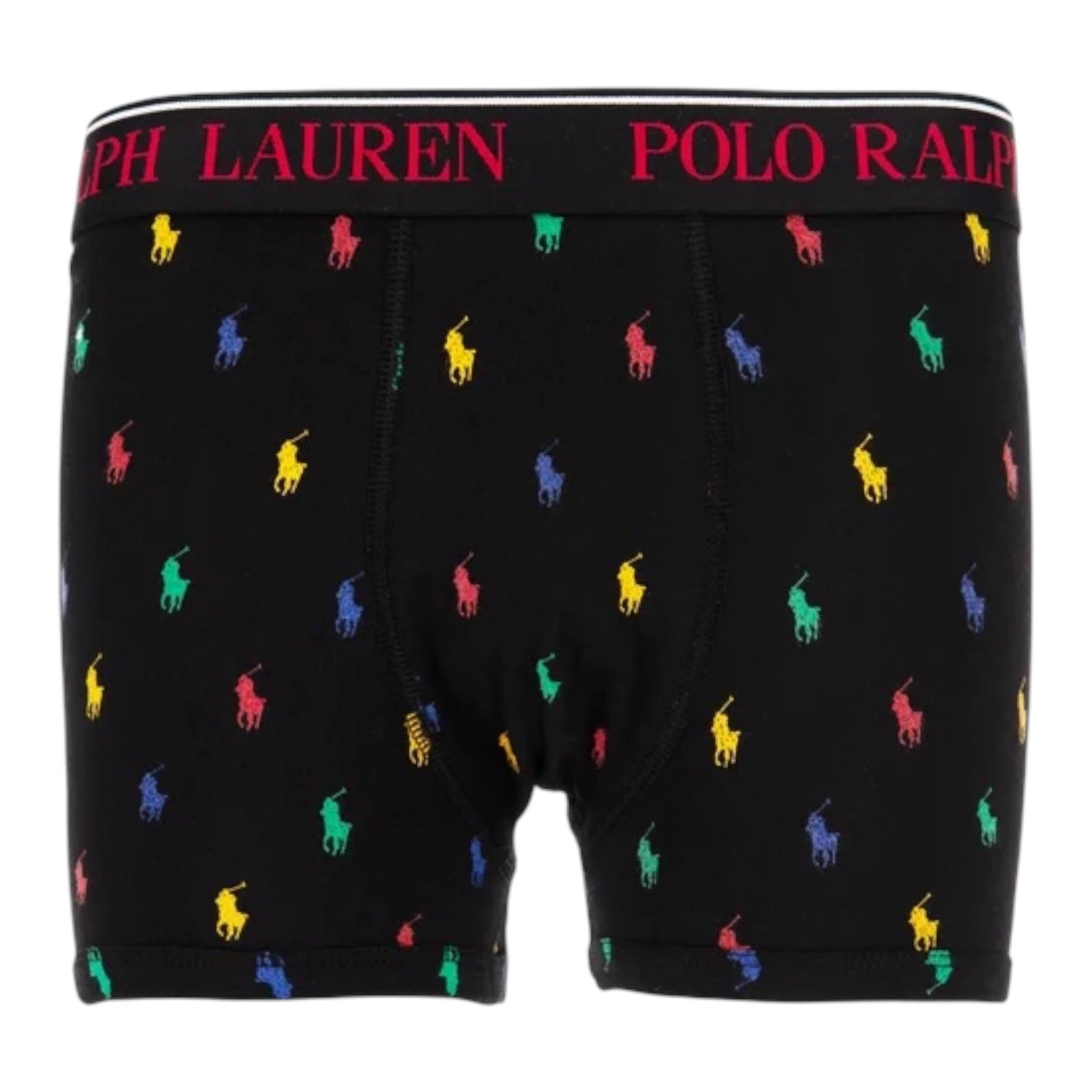 Ralph Lauren Set 3 Boxer Bicolore per Bambino 9P5015555 NERO RALPH LAUREN 