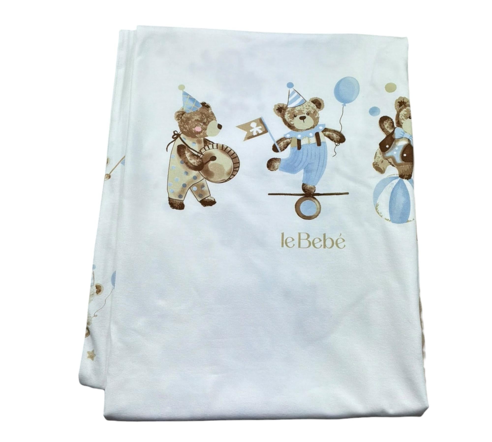 Le Bebe Coperta Tinta Unita con Stampe per Neonato LBB5270 BIANCO LE BEBE 