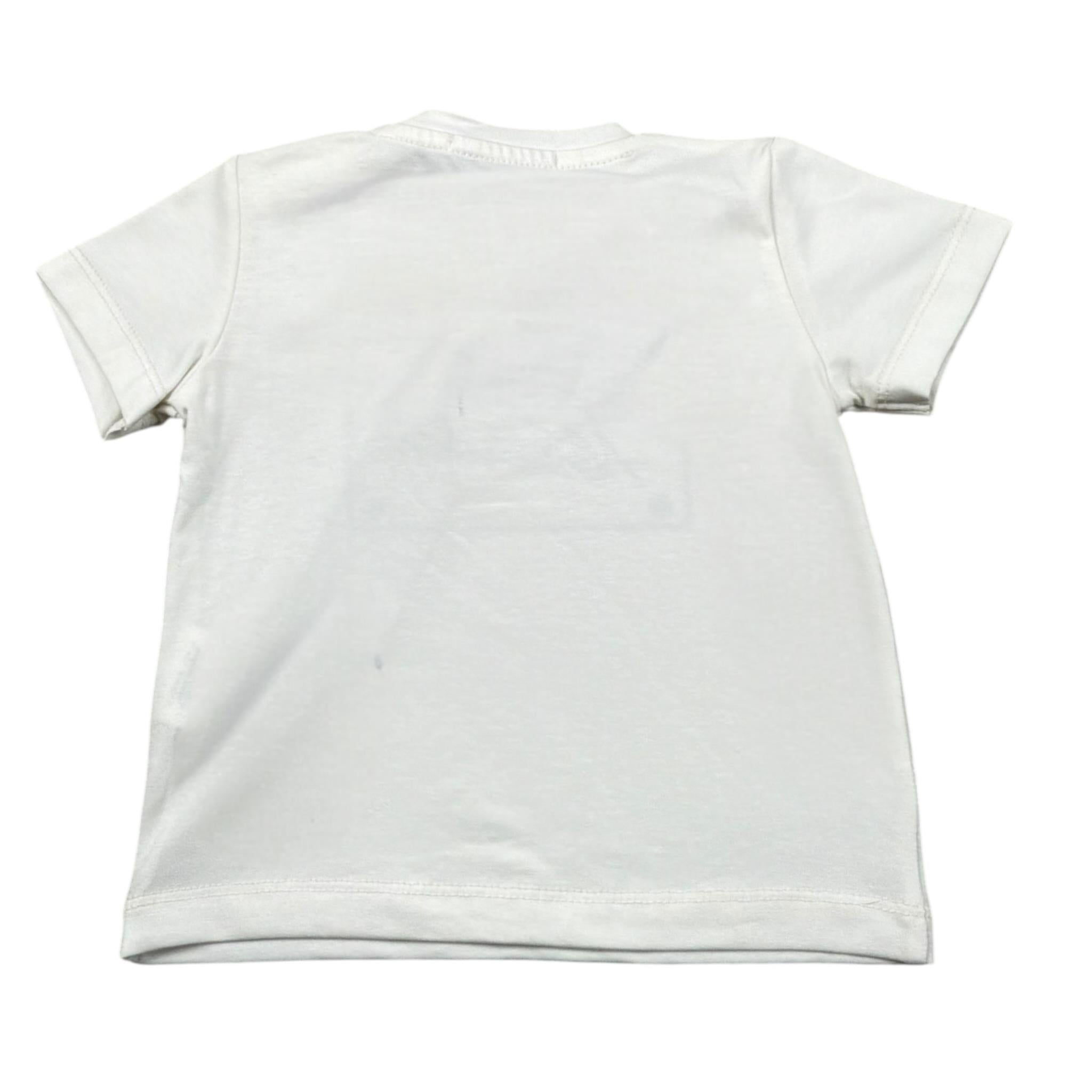 Daniele Alessandrini T-Shirt Girocollo Tinta Unita con Stampa per Neonato 1296M00179X BIANCO DANIELE ALESSANDRINI 