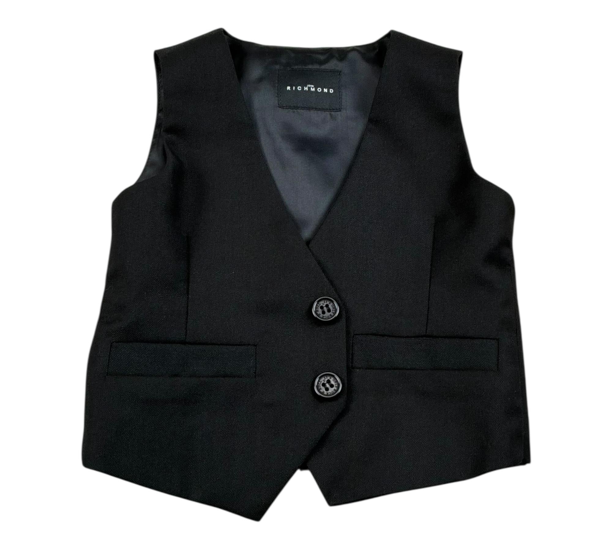 John Richmond Gilet Tinta Unita per Neonato RIP26125GT NERO JOHN RICHMOND 