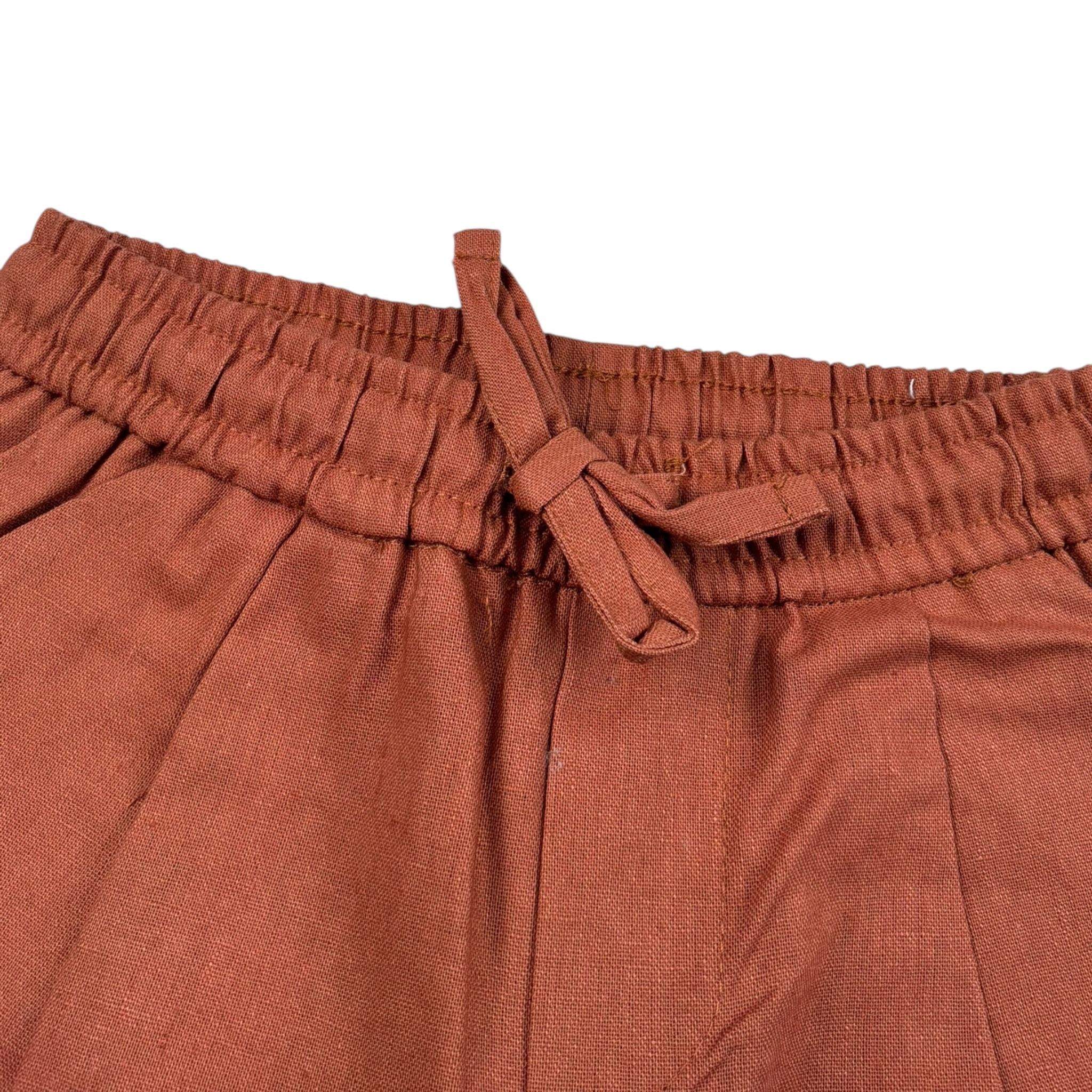 M+E' Short tinta unita con Elastico In Vita Terra per Bambina UEM0482 TERRA M+E' 