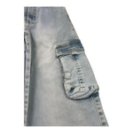 Lu Lu By Miss Grant Jeans Modello Cargo Tinta Unita per Bambina LL3374 AZZURRO LU LU BY MISS GRANT 