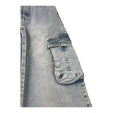Lu Lu By Miss Grant Jeans Modello Cargo Tinta Unita per Bambina LL3374 AZZURRO LU LU BY MISS GRANT 