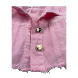 M+E' Giubbino In Denim tinta unita Rosa per Neonata UE1695N ROSA M+E' 