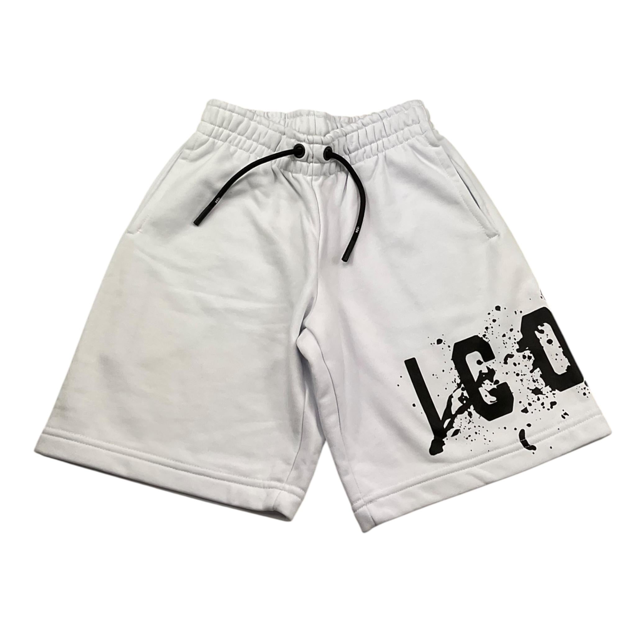 Icon Bermuda In Felpa Tinta Unita con Logo per Bambino IBSW00523 BIANCO ICON 