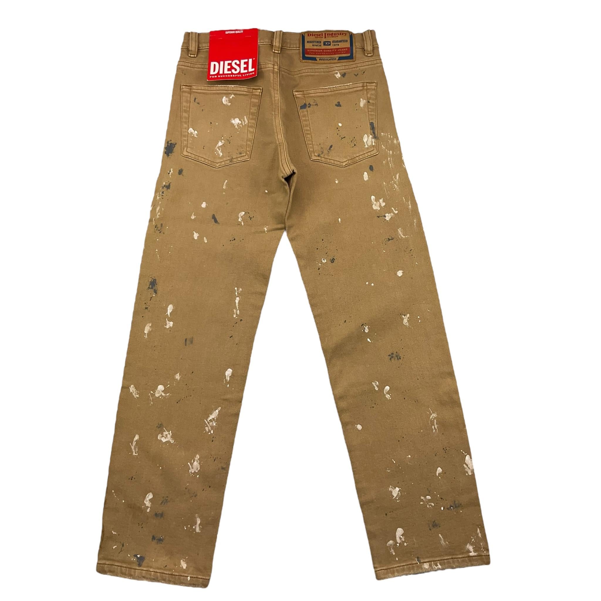 DIESEL jeans tinta unita con girovita regolabile Beige per Bambino J00808 BEIGE DIESEL 