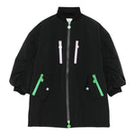 STELLA McCARTNEY giubbino tinta unita con stampa e zip Nero per Bambina TV2B80 NERO STELLA McCARTNEY 