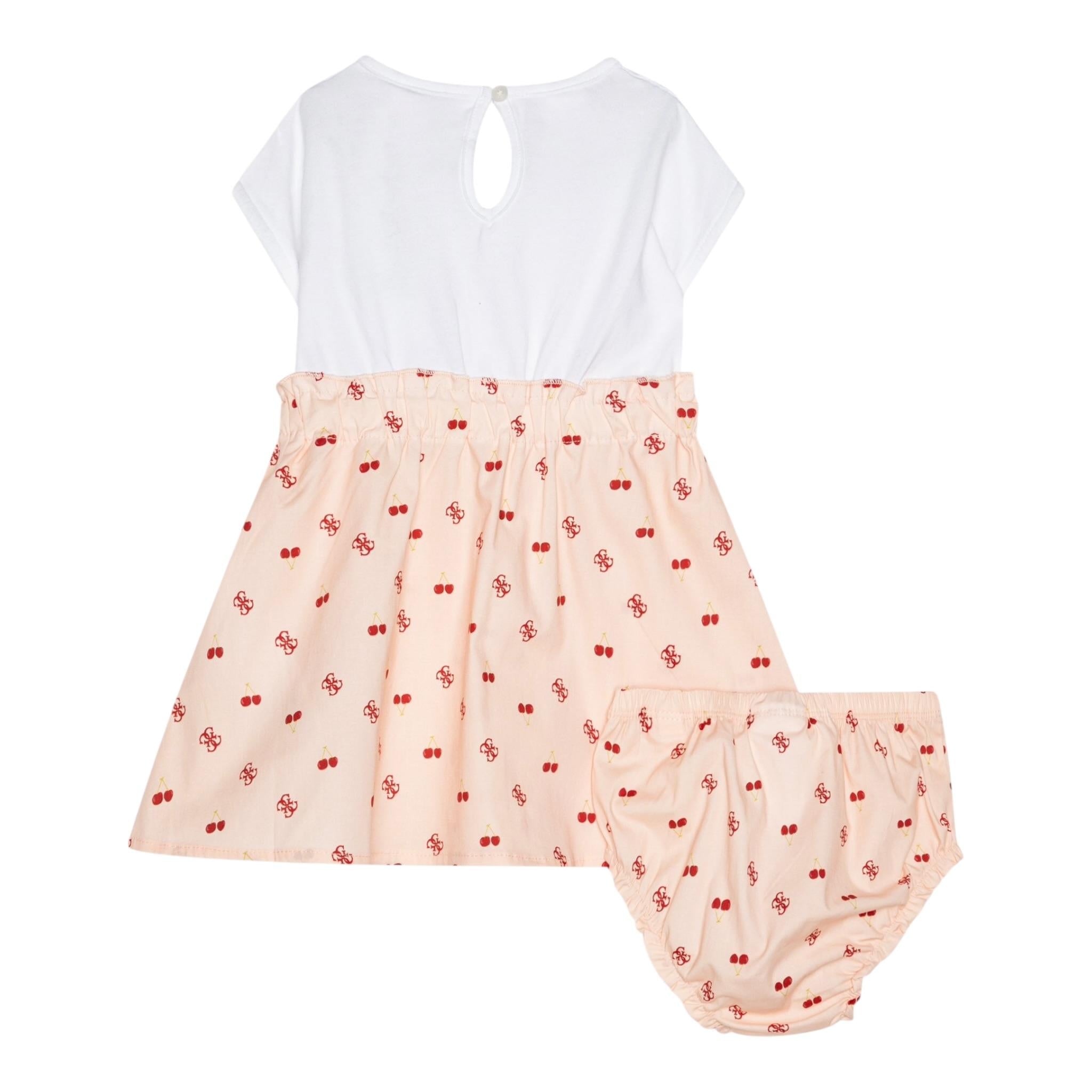 Guess Abito Mezza Manica Stampa Fantasia per Neonata K5GK01K6YW4XN BIANCO GUESS 