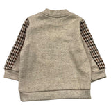 NANAN felpa chiusa girocollo tinta unita con maniche in contrasto Beige per Neonato I24149 BEIGE NANAN 