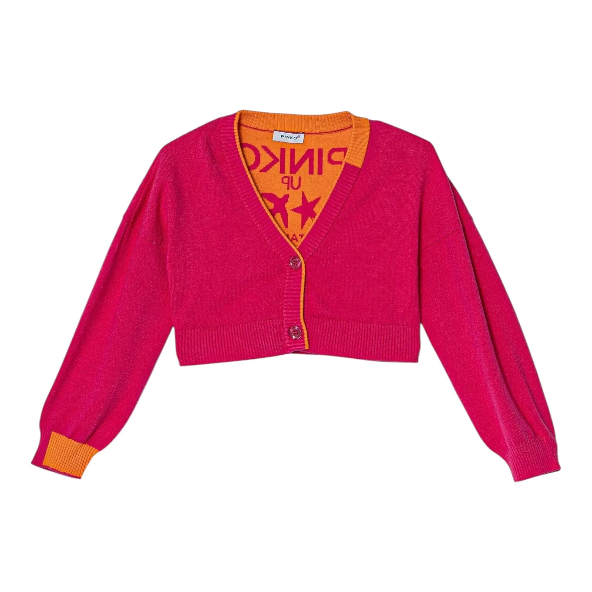 PINKO coprispalle bicolore con bottoni Fuxia/arancione per Bambina F4PIJGCA086 FUXIA/ARANCIONE PINKO 
