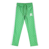John Richmond Pantalone Tinta Unita Con Elastico In Vita E Logo Verde Per Bambino